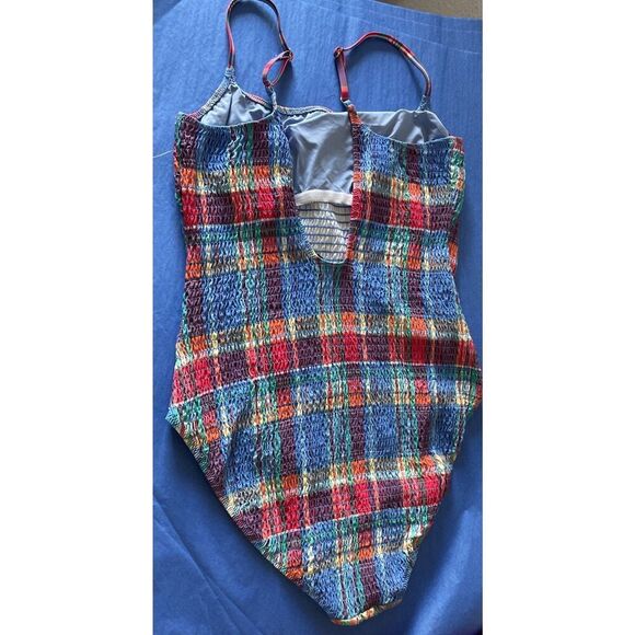 New $175 Polo Ralph Lauren Kennedy Smocked One-Piece Swimsuit Size XL (16-18) - Picture 5 of 6